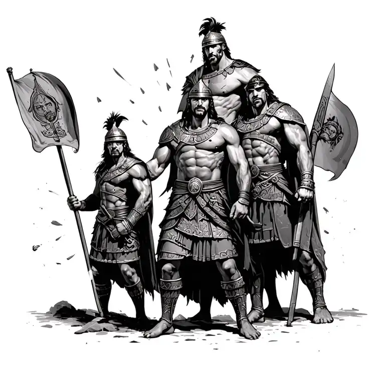 3 Gladiators In Colleseum