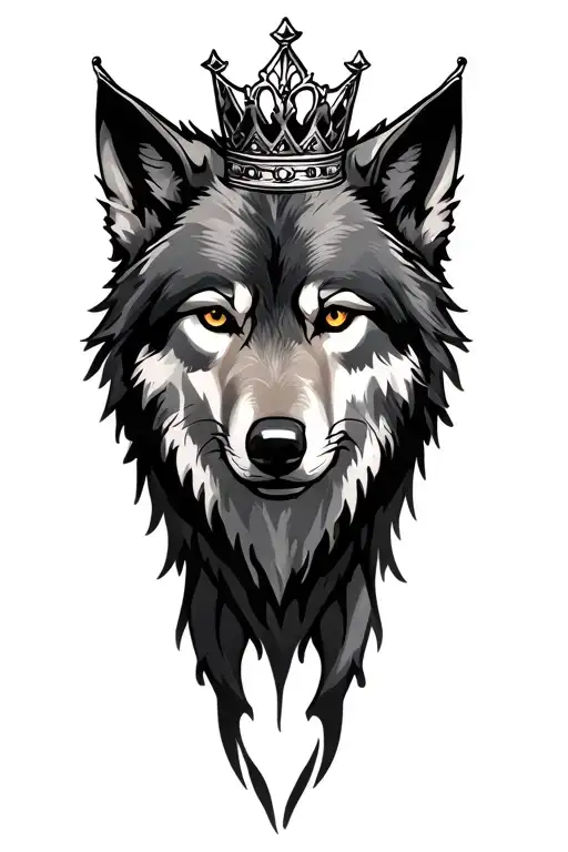 Wolf With Crown