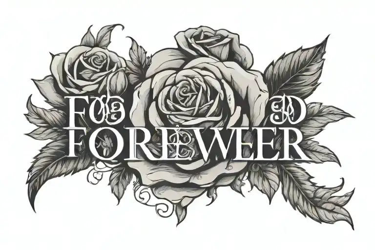 Roman Numeral Date 03 31 2022 The Word Forever In The Center With A Rose