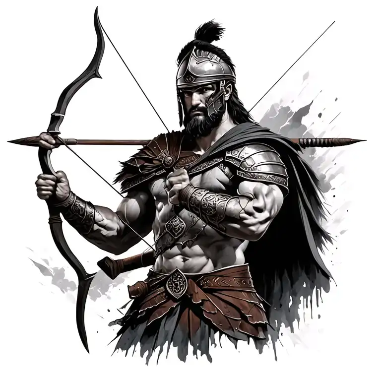 Gladiator With Bow And Arrow
