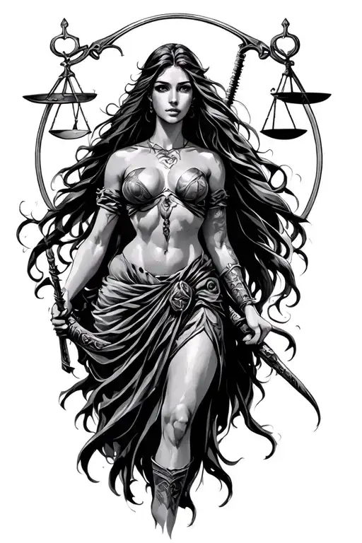 Libra Female Warrior With Mental Health Struggles