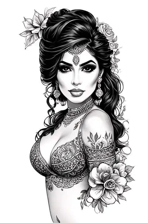 Chicano Pretty Style Illustration