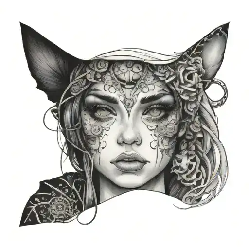 Dark Aesthetic Girl White Eyes