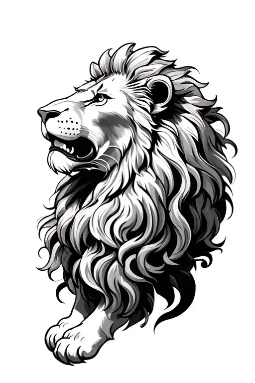 Lion And Apollo Upper Arm