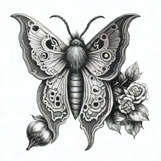 Moth Tattoo Male