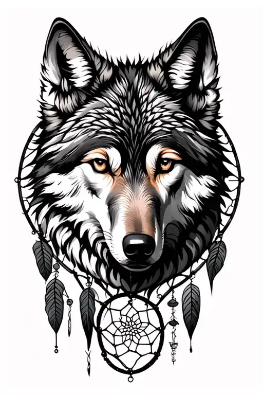 Wolf Dream Catcher Entangled