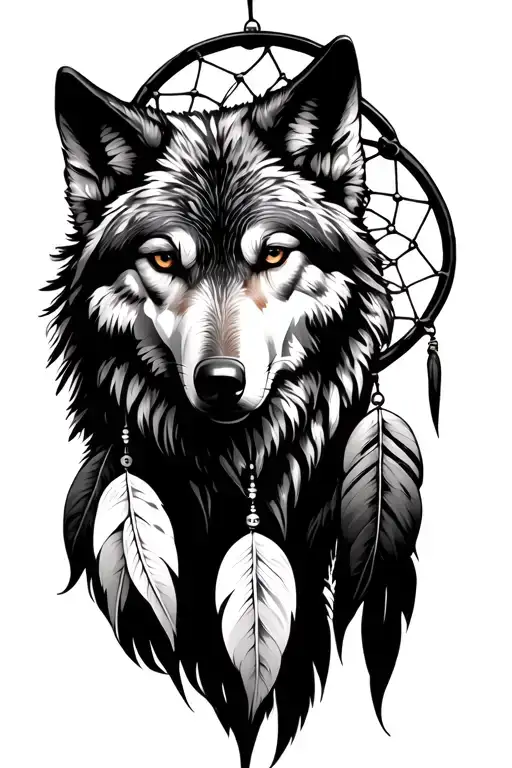 Wolf Dream Catcher