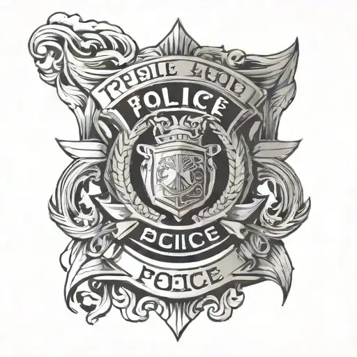 Police Badge Intertwined