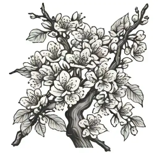 Cherry Blossom Tree Branch