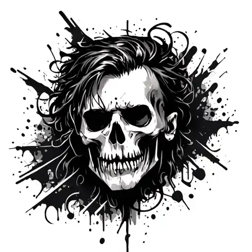 I Need A Dark Tattoo In The Style Of Graffiti With A Dark Scruff To Interrupt The Old