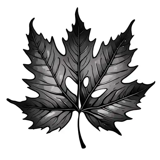 Autumn Leaf Breaking Apart