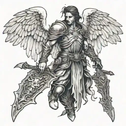 Warrior Angel With A Skull