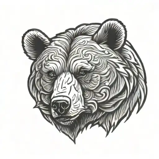 Bear Head Traditional Style