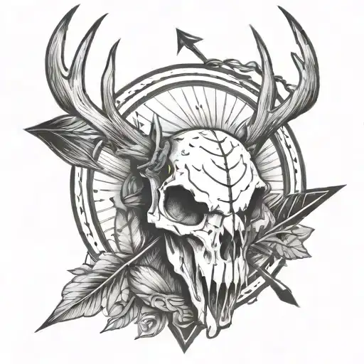 Deer Skull And Arrow