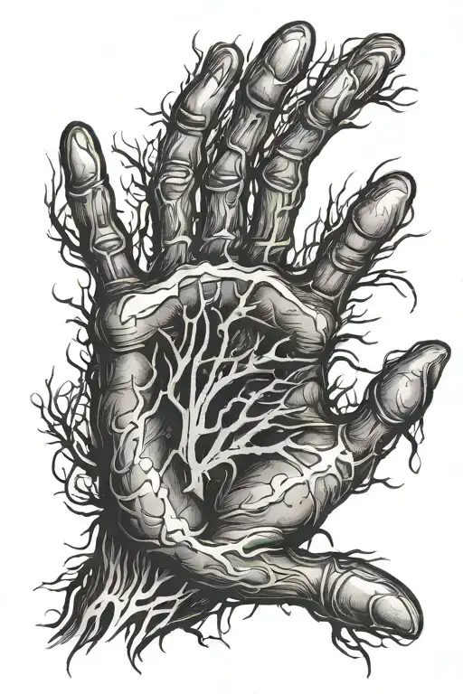 Baby Hand Prints Like Roots