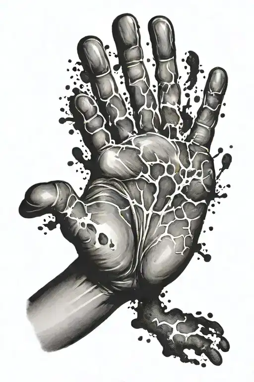 Baby Hand Prints Fading