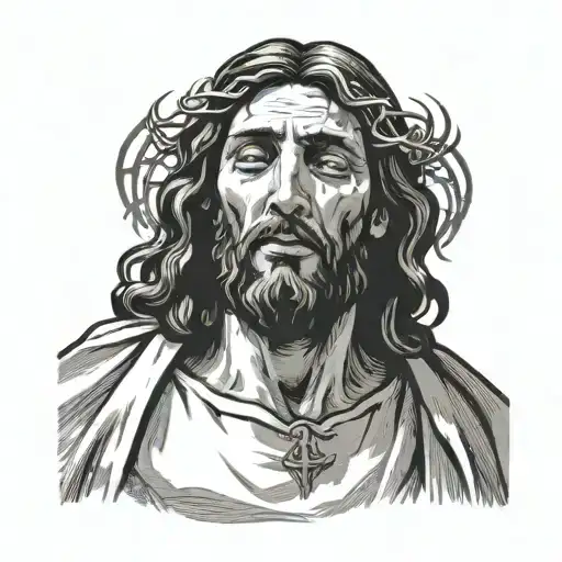 Jesus Walking And Being Beaten Via Dolorosa