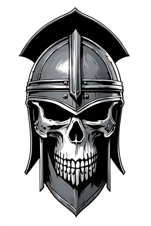 Gladiator Helmet With Skull Parier And