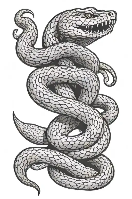 Long Snake Ripping Skin