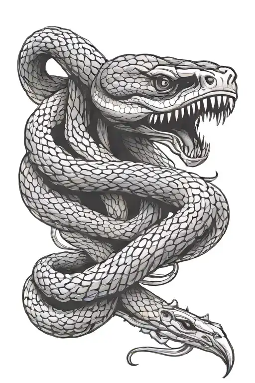 Long Snake Ripping Skin Opening