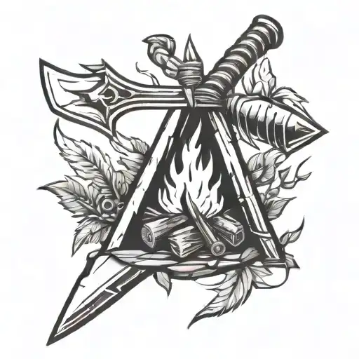 Campfire With Kunai Black