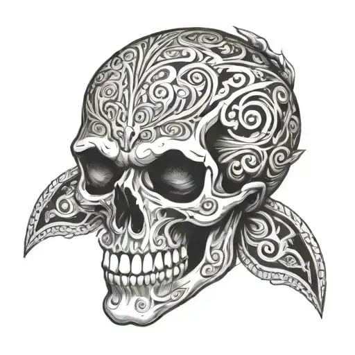 Skull Smiling Big While Facing Forward