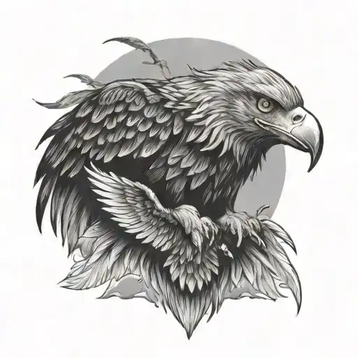 Eagle Above And Wolf Below The Eagle