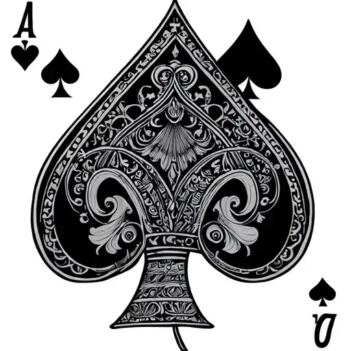 The Queen Of Spades Playing Card