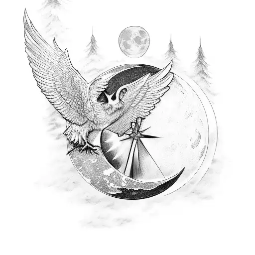 Moon And Valkyrie Symbol