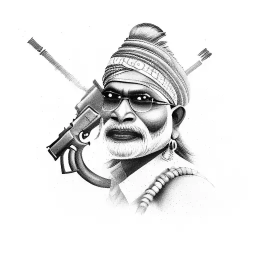 A Drunken Indian With A Gun
