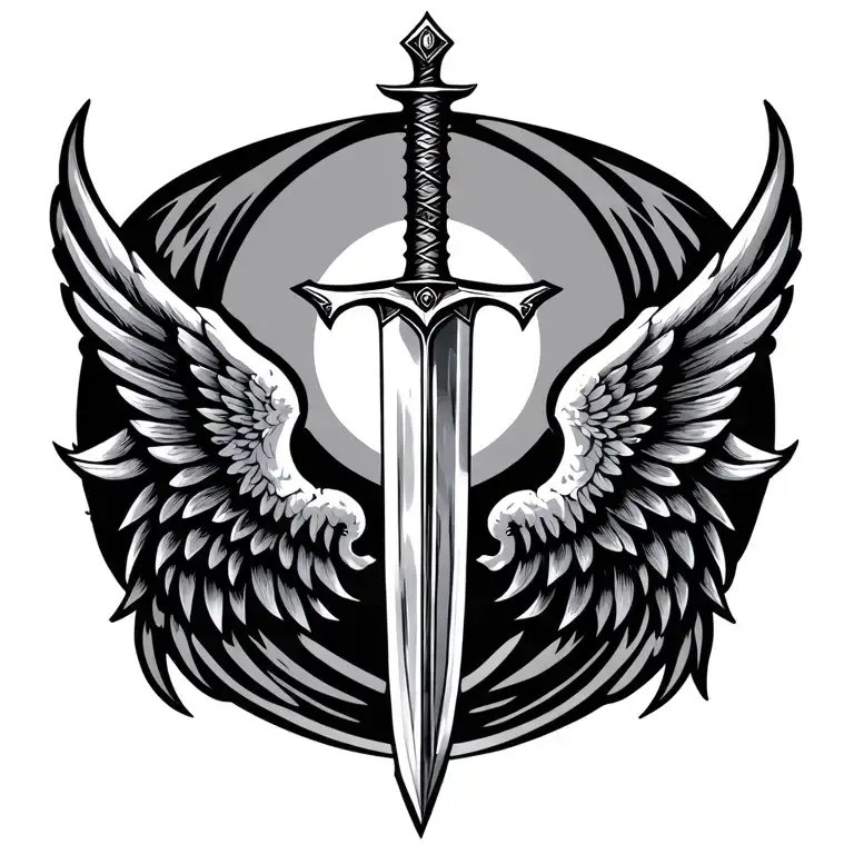 Sword And Wings No Background