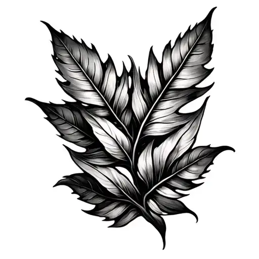 Cesar Leaf Wrapped Tattoo Design