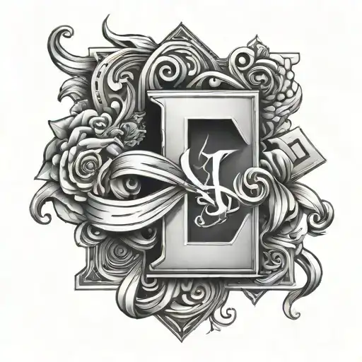 Letters In Black Square