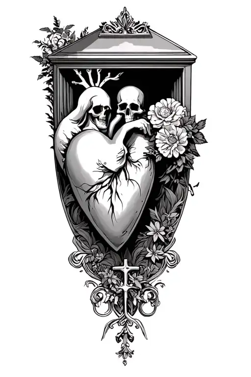 Hearse And Cemetery Scene