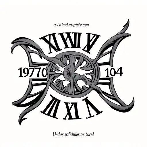 Date 1970 1974 2006 In Roman Numerals Intertwined
