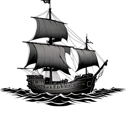 Pirate Ship With The Divil