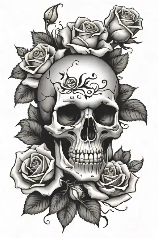 Skull And Roses