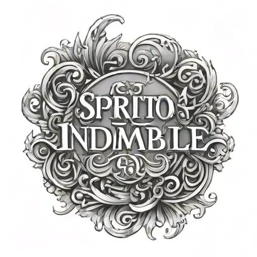 Roman Lettering Of 'Spirito Indomabile' With Shadows