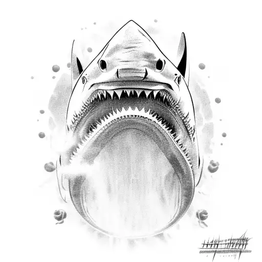 Shark Mouth Wide Open Side View