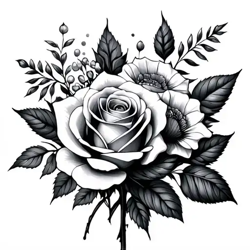 Rose And May Flower Bouquet