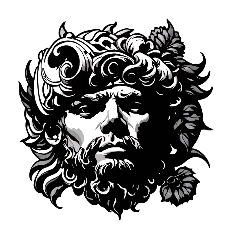 Greek Strength Tattoo Design
