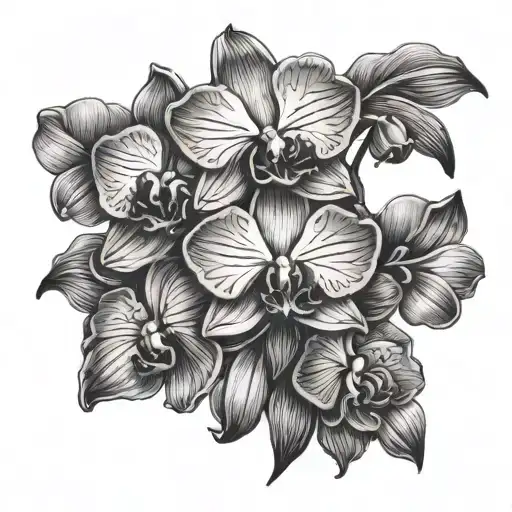 Cross With Orchid Flowers