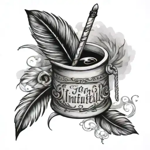 I Am Inimitable I Am On Original Being Written By A Feather Pen And Ink Pot At The Side