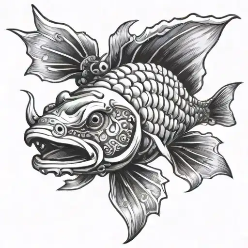Steampunk Angry Looking Koi Fish