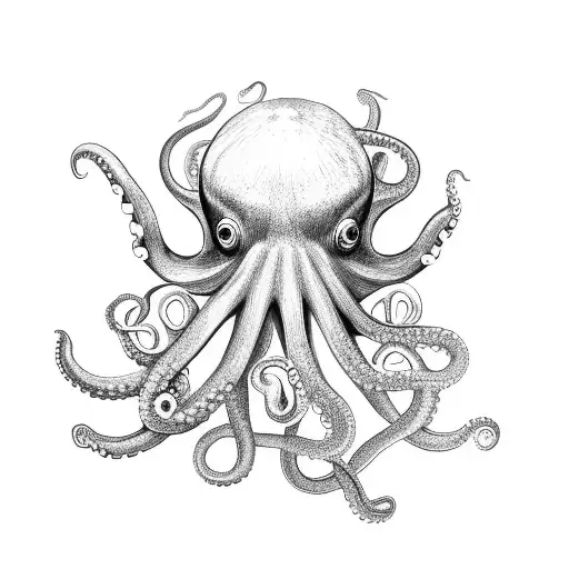 Octopus Filled In Sideways