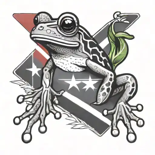 Coqui Frog Puerto Rico Flag