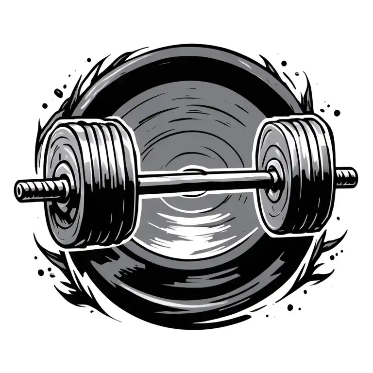 Weightlifting Barbell Surrounded