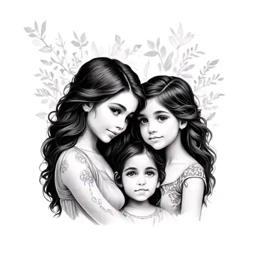 Mother And 2 Daughters