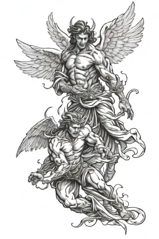 Angel And Demon Fight Scene