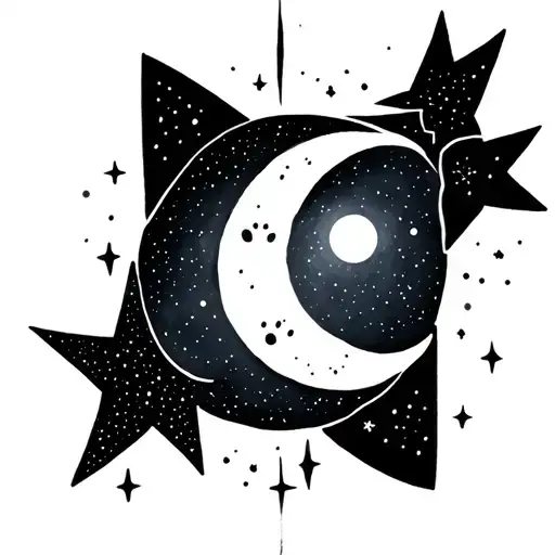 Night Sky Moon And Stars